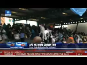 Video: Delegates Fight During Buhari’s Speech At APC Convention